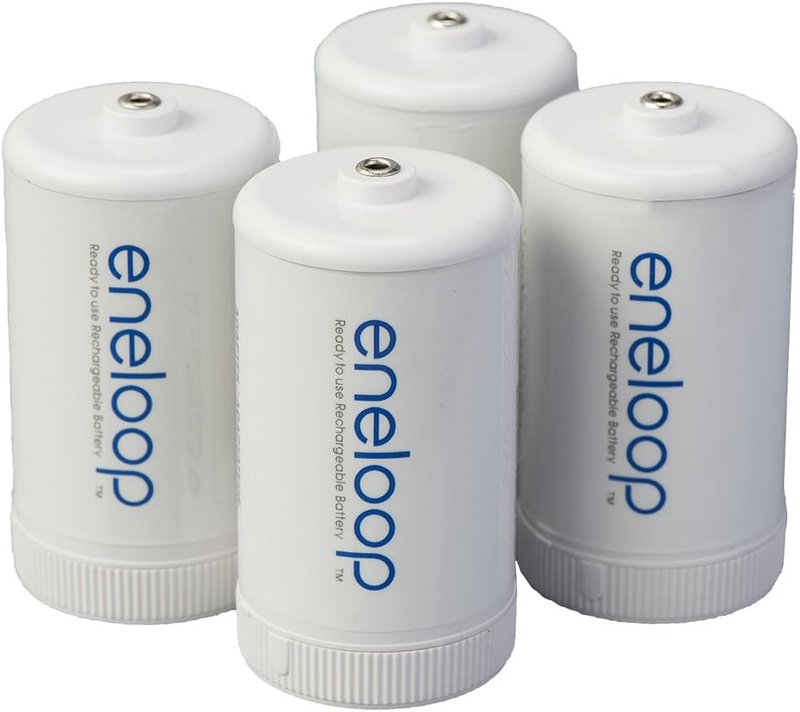 Amazon.com: Panasonic BQ-BS1E4SA eneloop D Size Battery Adapters for Use with Ni-MH Rechargeable AA Battery Cells, 4 Pack: Home Audio & Theater