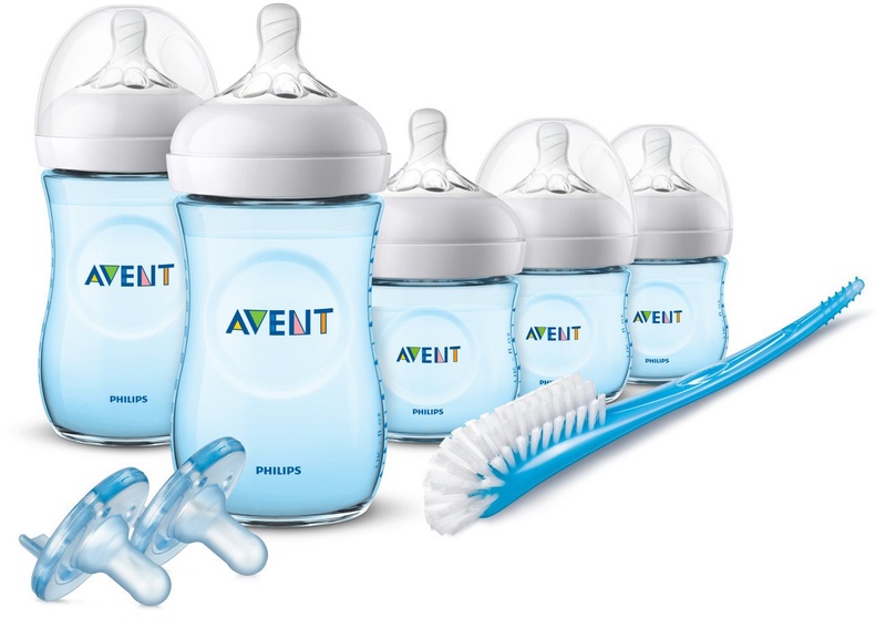 Amazon.com : Philips Avent Natural Baby Bottle Blue Gift Set, SCD206/12 : Baby