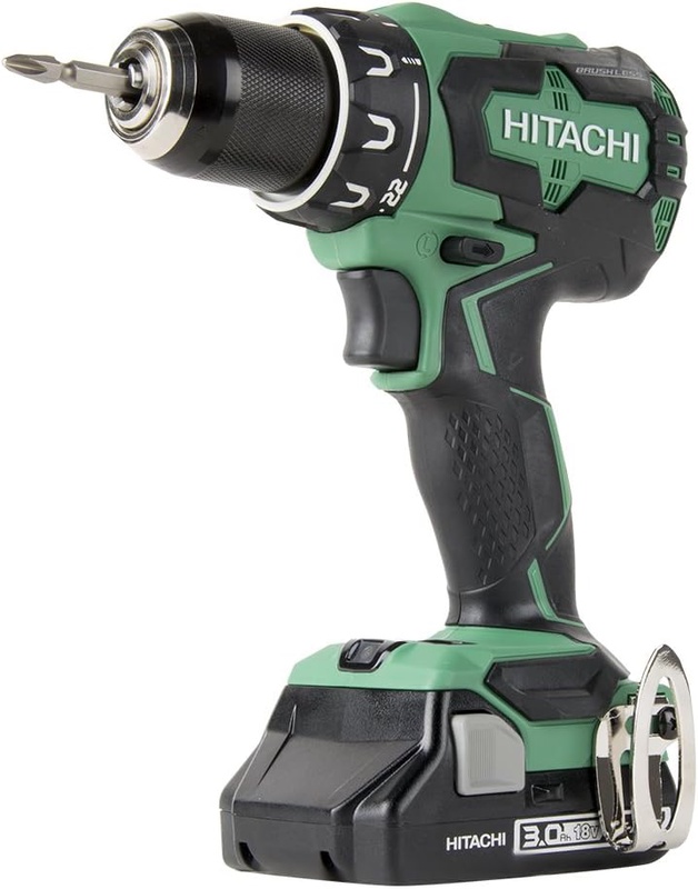 Hitachi DS18DBFL2S 18V Cordless Lithium Ion Brushless High Torque Driver Drill (Includes One 3.0Ah Compact Battery) - - Amazon.com