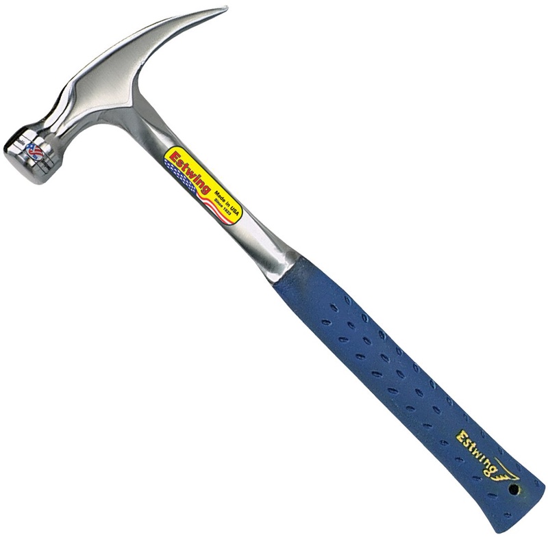 Estwing Hammer - 16 oz Straight Rip Claw with Smooth Face & Shock Reduction Grip - E3-16S - - Amazon.com