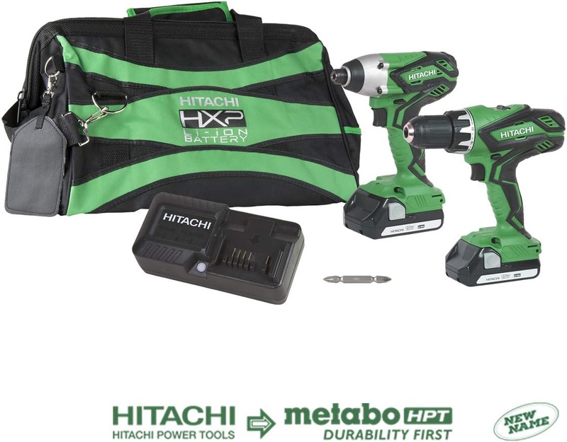Hitachi KC18DGLS 18V Lithium Ion Cordless Combo Kit DV18DGL Hammer Drill & WH18DGL Impact Driver with 2-1.5Ah Batteries - - Amazon.com