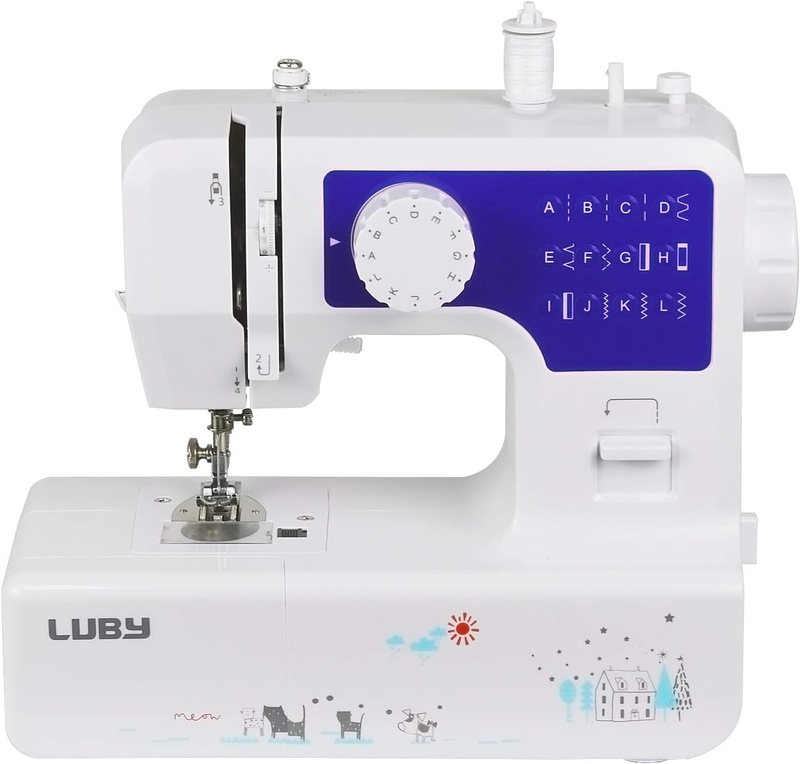 Amazon.com: Luby Sewing Machine for Beginners with 12 Stitches & Free Arm, Portable & Lightweight