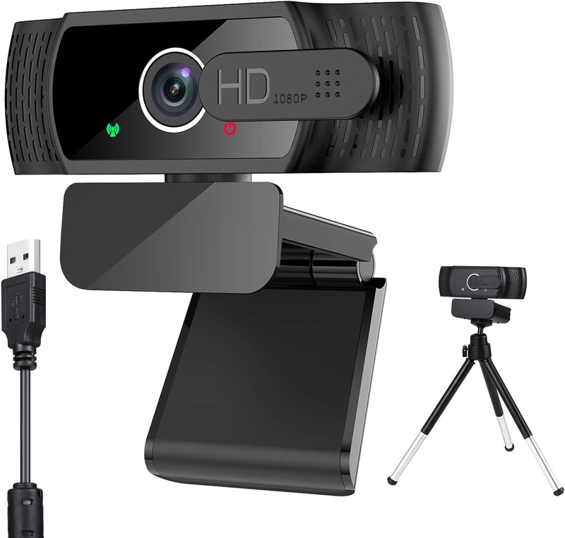 Amazon.com : Webcam with Microphone, AXUF 1080P HD Webcam with Privacy Cover &Tripod;, 110-Degree Wide Angle Streaming Web Camera, USB Laptop Desktop Web Camera Built-in Mic for Video Calling Conference Recording : Electronics