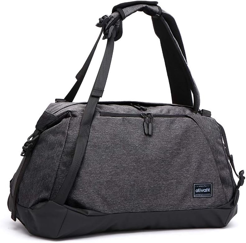Amazon.com | Ativafit Women Gym Bag with Shoes Compartment Sports Swim Travel Overnight Duffels Pink (bag - black) | Sports Duffels