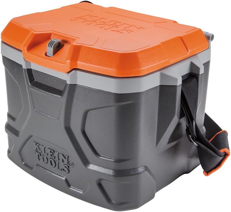 Amazon.com: Klein Tools 55600 Lunch Box / Cooler, 17 Qt Insulated Lunch Box Holds 18 Cans, Keeps Cool 30 Hours, Seats 300 Lb, Tradesman Pro Tough Box: Home Improvement
