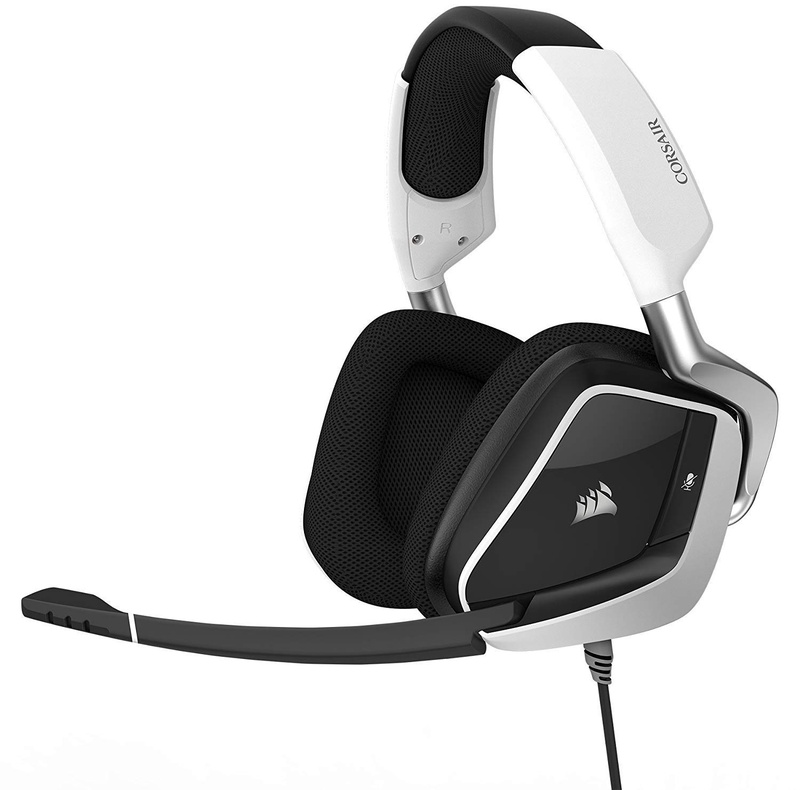 Amazon.com: CORSAIR Void PRO RGB USB Gaming Headset - Dolby 7.1 Surround Sound Headphones for PC - Discord Certified - 50mm Drivers - White: Computers & Accessories