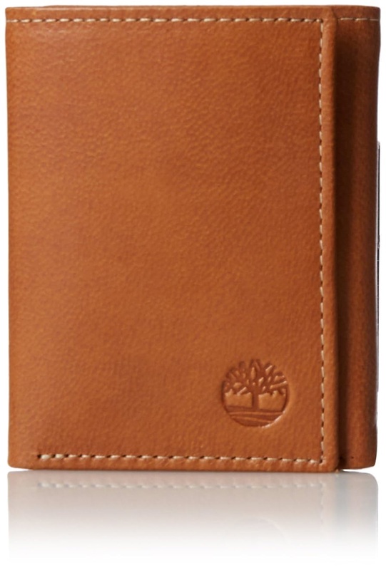 Timberland Mens Leather Trifold Wallet With ID Window at Amazon Men’s Clothing store: