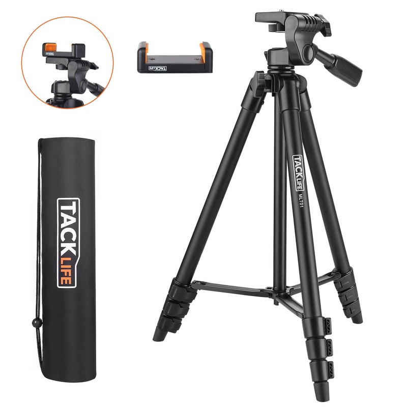 Amazon.com: Lightweight Tripod 55-Inch, Aluminum Travel/Camera/Phone Tripod with Carry Bag, Maximum Load Capacity 6.6 LB, 1/4