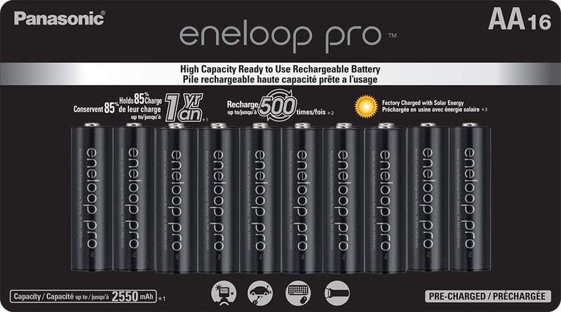 Amazon.com: Panasonic BK-3HCCA16FA eneloop pro AA High Capacity Ni-MH Pre-Charged Rechargeable Batteries, 16 Pack: Electronics