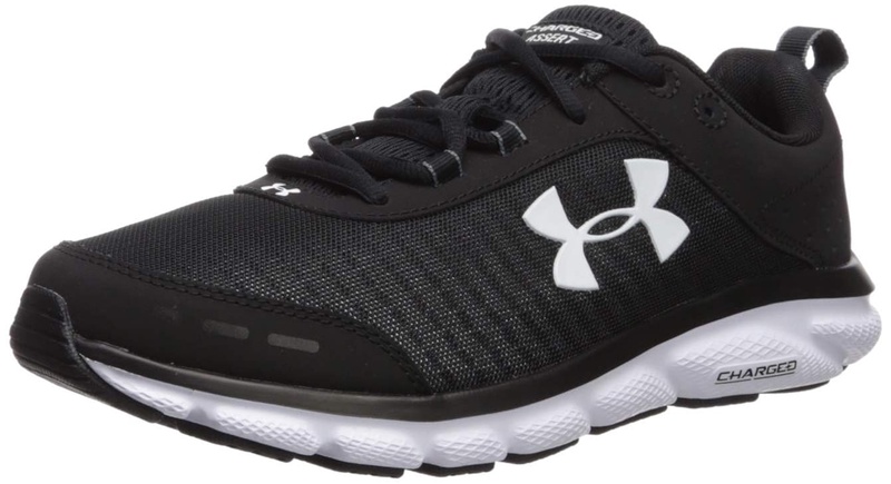 Amazon.com | Under Armour Men's Charged Assert 8 Running Shoe, Black (001)/White, 10 | Road Running
