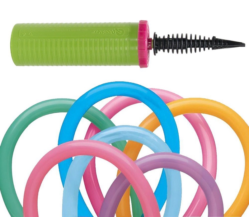 Amazon.com: Qualatex 260Q Vibrant Assortment Biodegradable Latex Balloons (100-Units) with 1 Dual Action Inflator Pump: Toys & Games