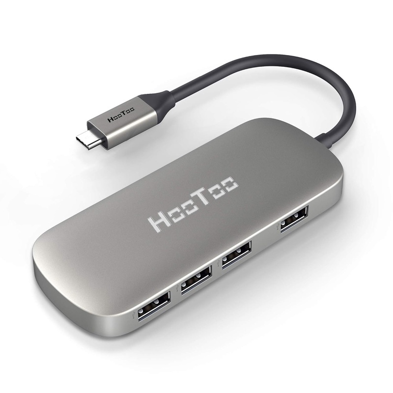 Amazon.com: USB C Hub, HooToo Type C Adapter Hub with 4 USB 3.0 Ports for New MacBook Pro 2016, New MacBook 12-Inch with Type C Plug and Other USB C Laptop - Space Gray: Computers & Accessories