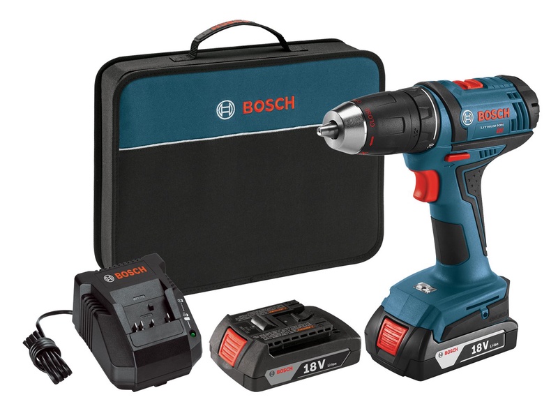 Bosch Power Tools Drill Driver Kit DDB181-02 - 18V Cordless Drill/Driver Tool Set with 2 Lithium Ion Batteries, 18 Volt Charger, & Soft Carry Contractor Bag - - Amazon.com