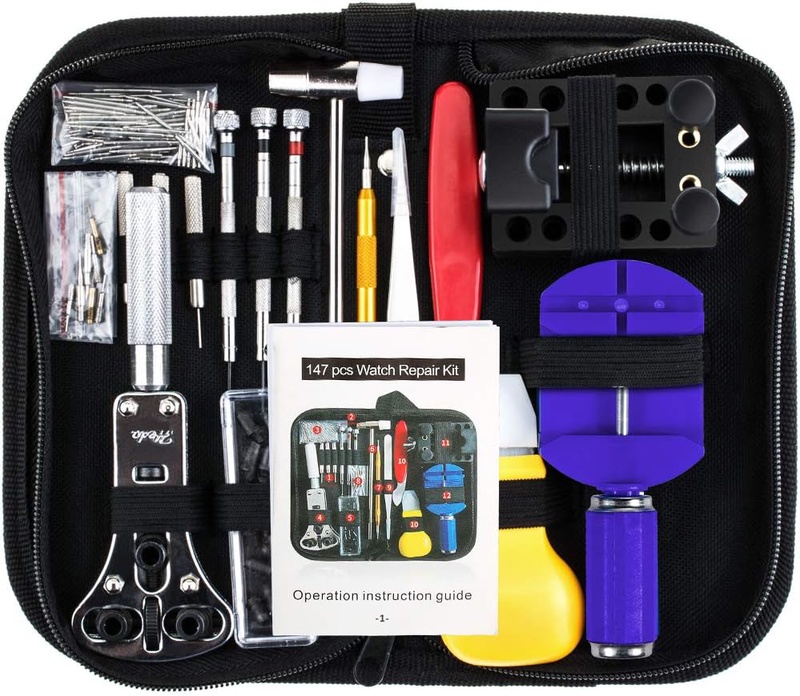 Amazon.com: Vastar 147 PCS Watch Repair Kit Professional Spring Bar Tool Set, Watch Band Link Pin Tool Set with Carrying Case: Home Improvement