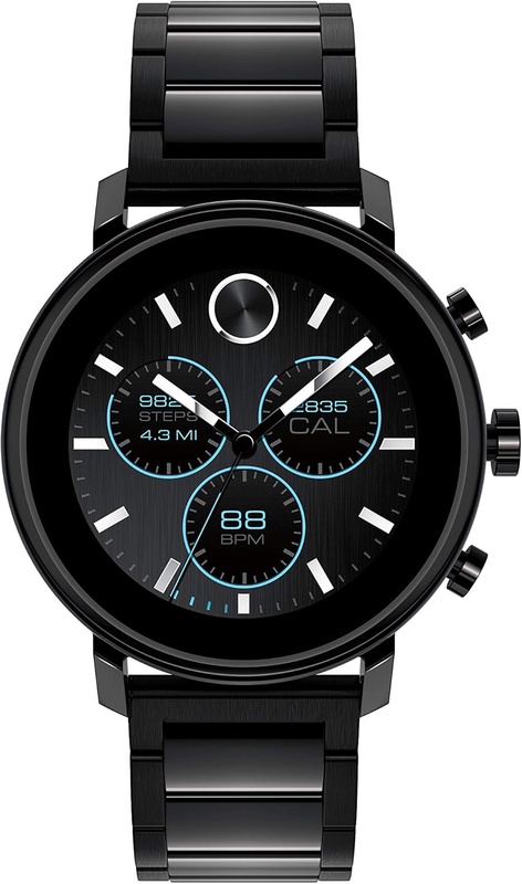 Amazon.com: Movado Connect 2.0 Unisex Powered with Wear OS by Google Stainless Steel and Ionic Plated Black Steel Smartwatch, Color: Black (Model: 3660037): Watches
