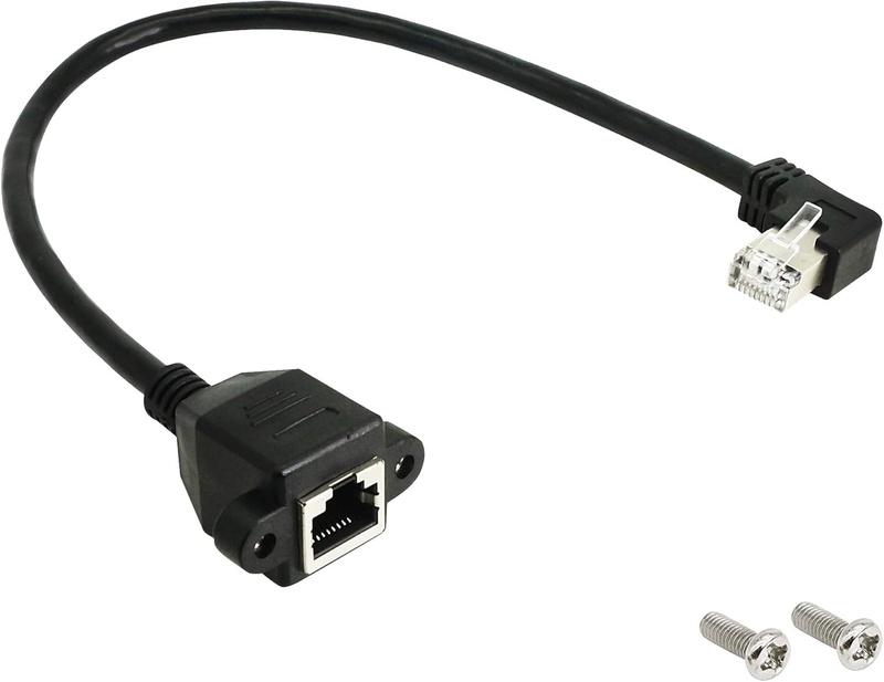 Amazon.com: SinLoon RJ45 Ethernet Adapter Cable 90 Angle Right Male to Famale Ethernet Switch Adapter Cable for CAT 5/CAT 6 LAN Ethernet Socket Connector Adapter Cat5 Cat6 Cable(Right): Computers & Accessories