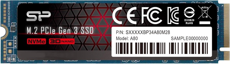 Amazon.com: Silicon Power 512GB NVMe M.2 PCIe Gen3x4 2280 TLC R/W up to 3,400/2,300MB/s SSD (SU512GBP34A80M28AB): Computers & Accessories