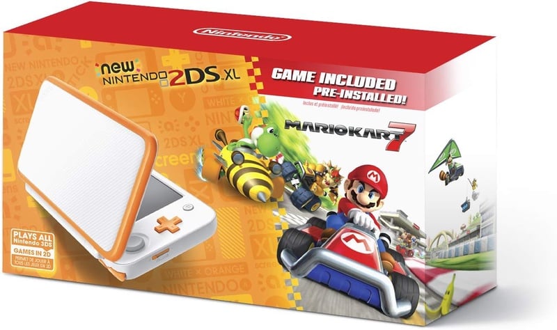 Amazon.com: New Nintendo 2DS XL Handheld Game Console - Orange + White With Mario Kart 7 Pre-installed - Nintendo 2DS: Video Games