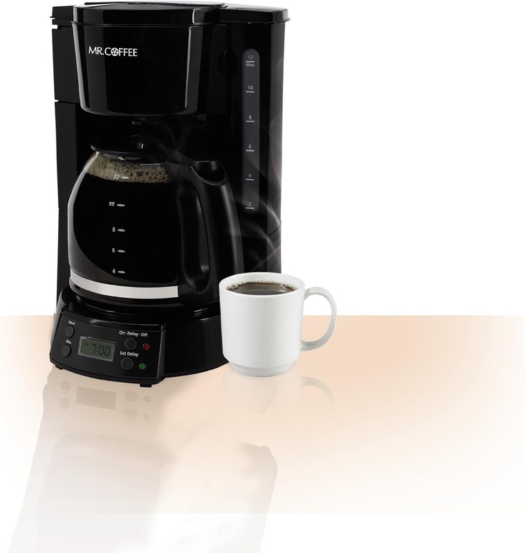 Amazon.com: Mr. Coffee 12-Cup Programmable Coffee Maker, Black: Drip Coffeemakers: Kitchen & Dining