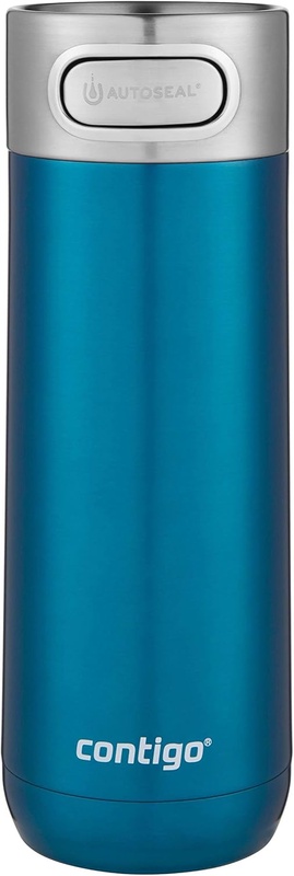Amazon.com: Contigo Luxe AUTOSEAL Vacuum-Insulated Travel Mug | Spill-Proof Coffee Mug with Stainless Steel THERMALOCK Double-Wall Insulation, 16 oz, Biscay Bay: Kitchen & Dining