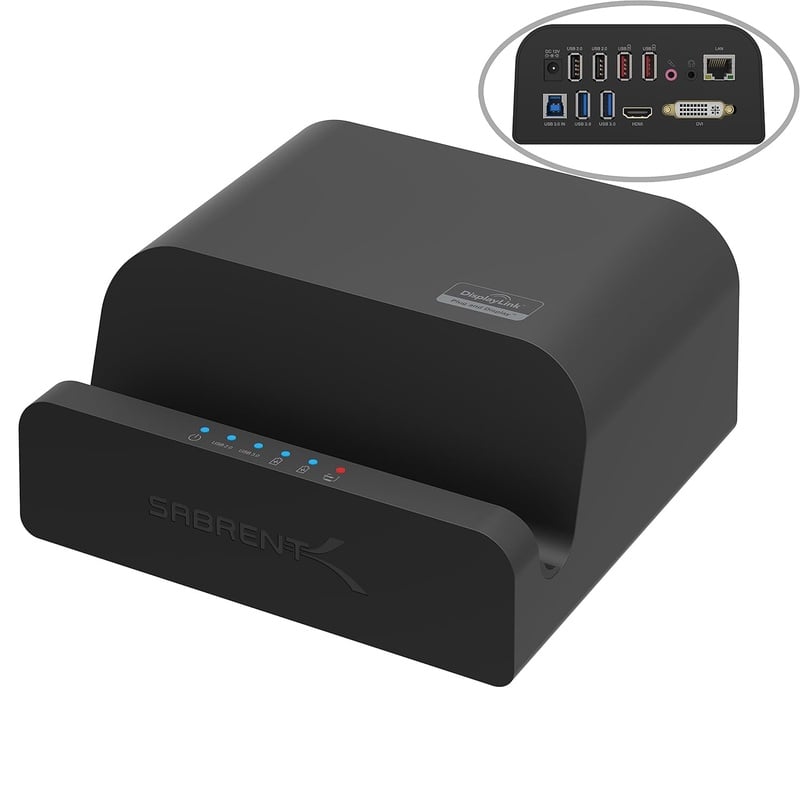 Amazon.com: Sabrent Universal Docking Station with Stand for Tablets and Notebooks Supports PC (DS-RICA): Computers & Accessories