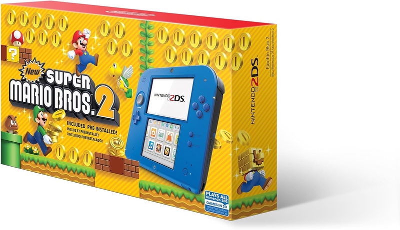 Amazon.com: Nintendo 2DS - Electric Blue 2 with New Super Mario Bros. 2 (Game Pre-Installed) - 2DS: Video Games