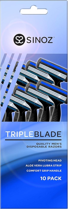 Amazon.com: SINOZ Men's Triple Blade, 10 Count (Pack of 18): Health & Personal Care