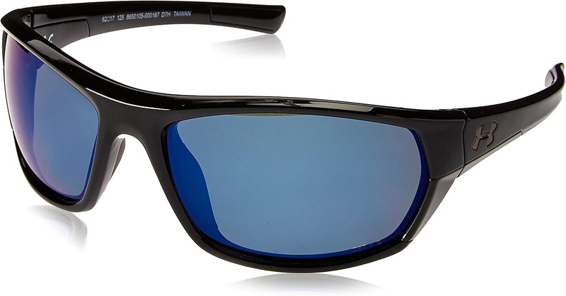 Amazon.com: Under Armour Powerbrake Wrap Sunglasses, GLOSS BLACK/UA TUNED OFFSHORE POLARIZED ANSI, M/L: Clothing