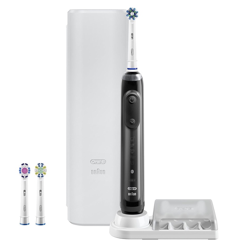 Amazon.com: Oral-B 7500 Power Rechargeable Electric Toothbrush with Replacement Brush Heads and Travel Case, Black: Beauty