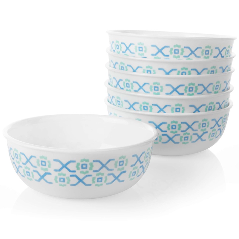 Amazon.com | Corelle Chip Resistant Soup and Cereal Bowls, 6-Piece, Amalfi Verde: Dinner Plates