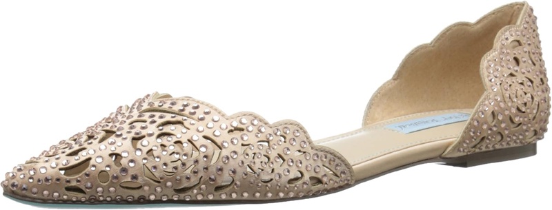 Amazon.com | Blue by Betsey Johnson Women's SB-Lucy, Blush Satin, 6 M US | Flats