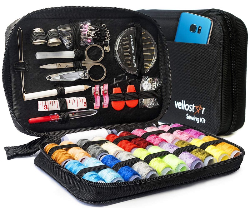 Amazon.com: Sewing KIT Premium Repair Set - Over 100 Supplies and 24-Color Threads & 30 Needles Set, Portable Mini Mending Button Travel Sew Kits, Easy to USE, Sowing Accessories for Adults & Beginners, Giftable