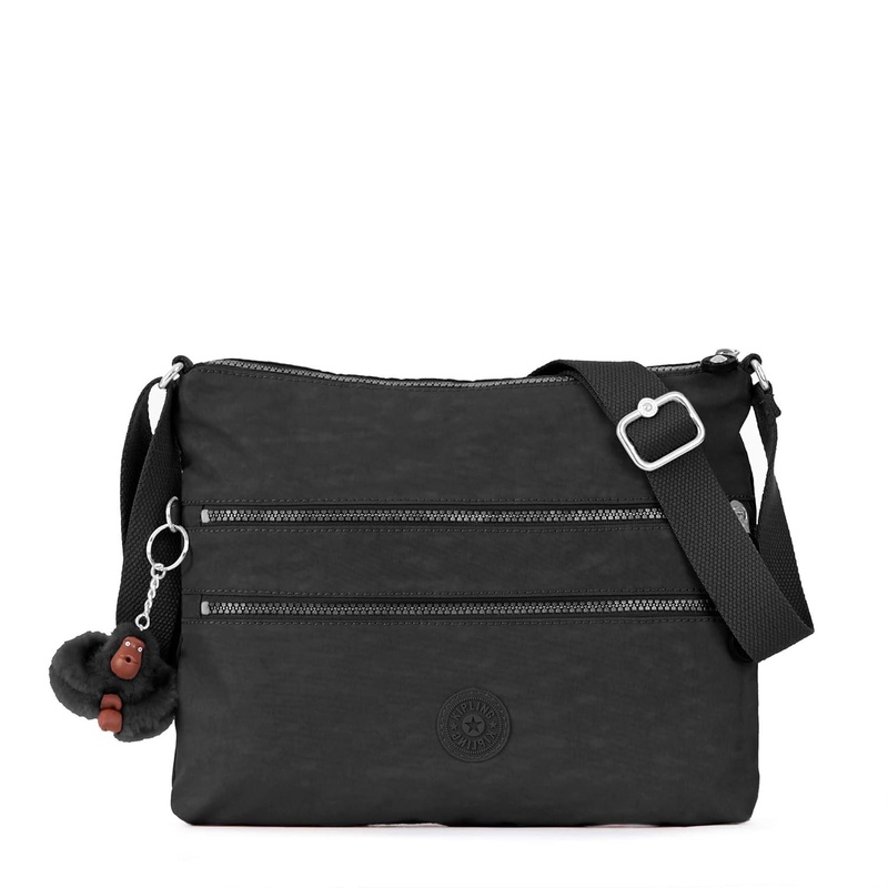 Amazon.com: Kipling Women's Alvar Black Tonal Crossbody Bag, t: Clothing