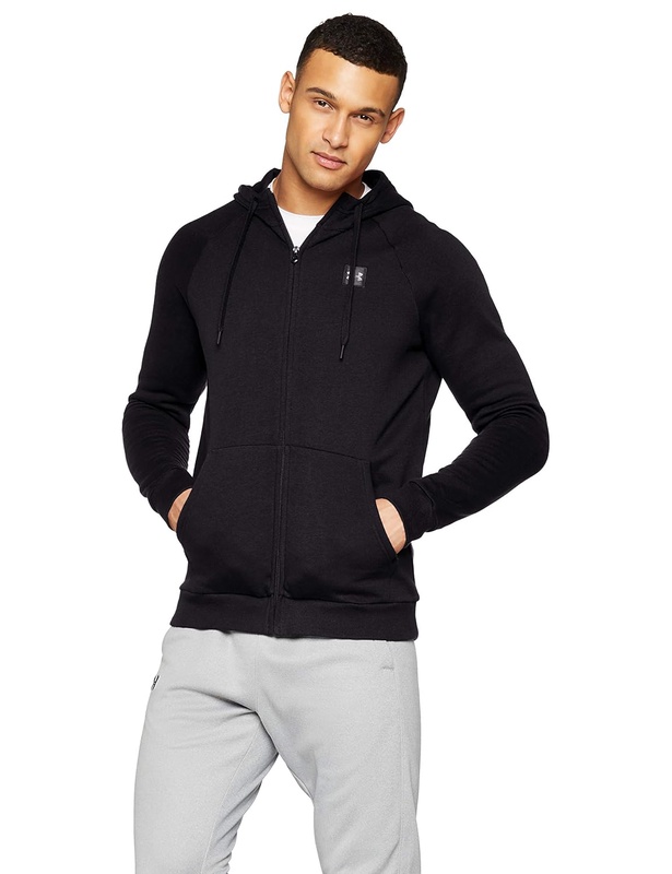 Amazon.com : Under Armour Men's Rival Fleece Full-zip, Black (001)/Black, Medium : Clothing