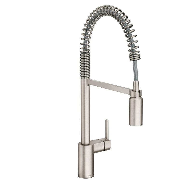 Moen 5923SRS Align One-Handle Pre-Rinse Spring Pulldown Kitchen Faucet, Spot Resist Stainless - - Amazon.com