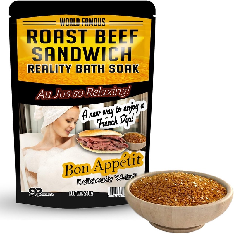 Amazon.com: Roast Beef Sandwich Bath Soak – Amber Bath Salts Luxury Bath Funny Girlfriend Gifts for Best Friends Bath and Body Gifts for Men Sea Salts Funny Spa Gifts for Men Weird Gifts Au Jus French Dip: Health & Personal Care