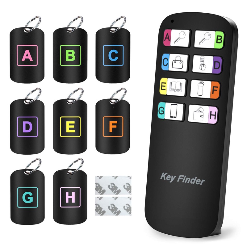 Amazon.com: Magicfly Key Finder with Mini Stickers, Wireless RF Remote Control Keychain Finder for TV Remote, Item Locator for Pet Wallet Tracker in Home, 1 Transmitter and 8 Receivers: Office Products