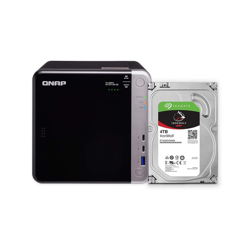 Amazon.com: QNAP TS-453BT3-8G-US 4-Bay Thunderbolt 3 NAS. Intel Celeron Apollo Lake J3455 Quad-core CPU, 8GB RAM, SATA 6Gb/s: Computers & Accessories