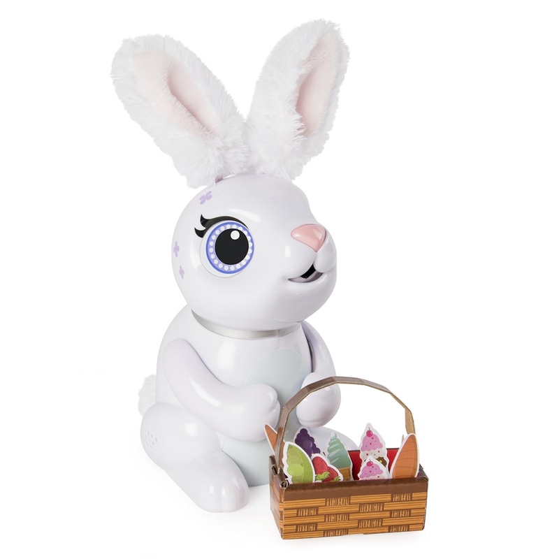 Amazon.com: Zoomer Hungry Bunnies Chewy, Interactive Robotic Rabbit That Eats, Ages 5 & Up: Toys & Games