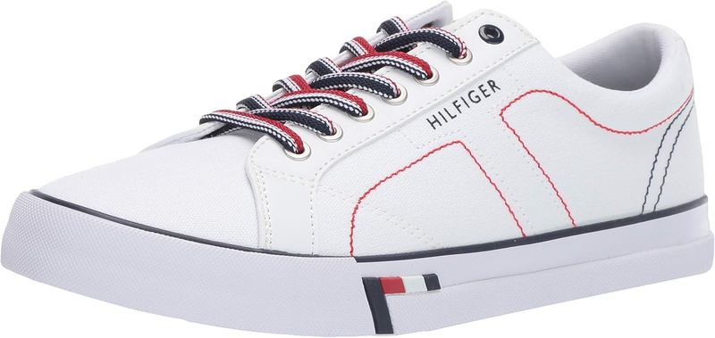 Amazon.com | Tommy Hilfiger Men's Rue Sneaker, White, 11 M US | Fashion Sneakers