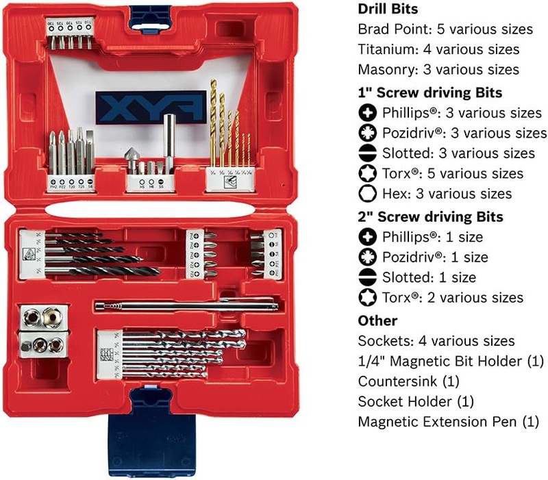 Amazon.com: FYX Ultimate Household Drill and Drive Mixed Set (48 pcs): Home Improvement