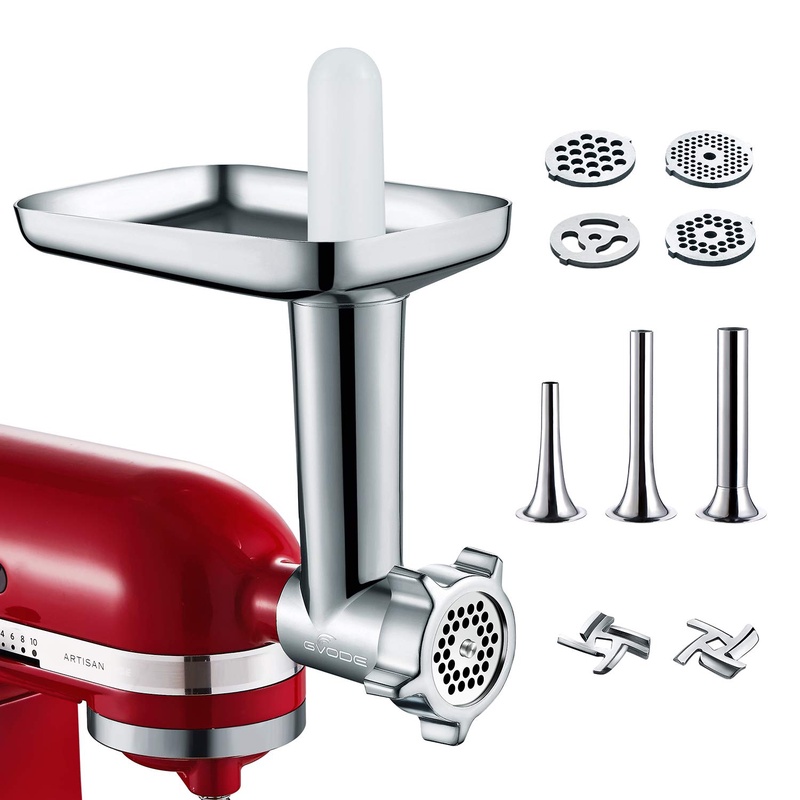 Amazon.com: Metal Food Grinder Attachment for KitchenAid Stand Mixer Included 3 Sausage Stuffer Tubes Accessory, Upgrade Design with High Performance: Kitchen & Dining