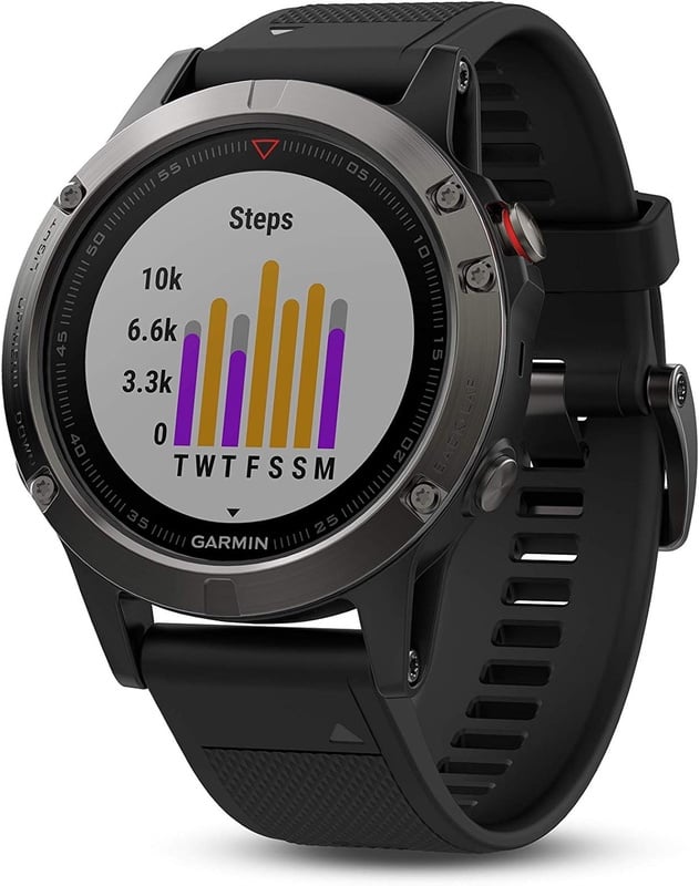 Amazon.com: Garmin 010-01733-00 Fenix 5X Sapphire - Slate Gray with Black Band