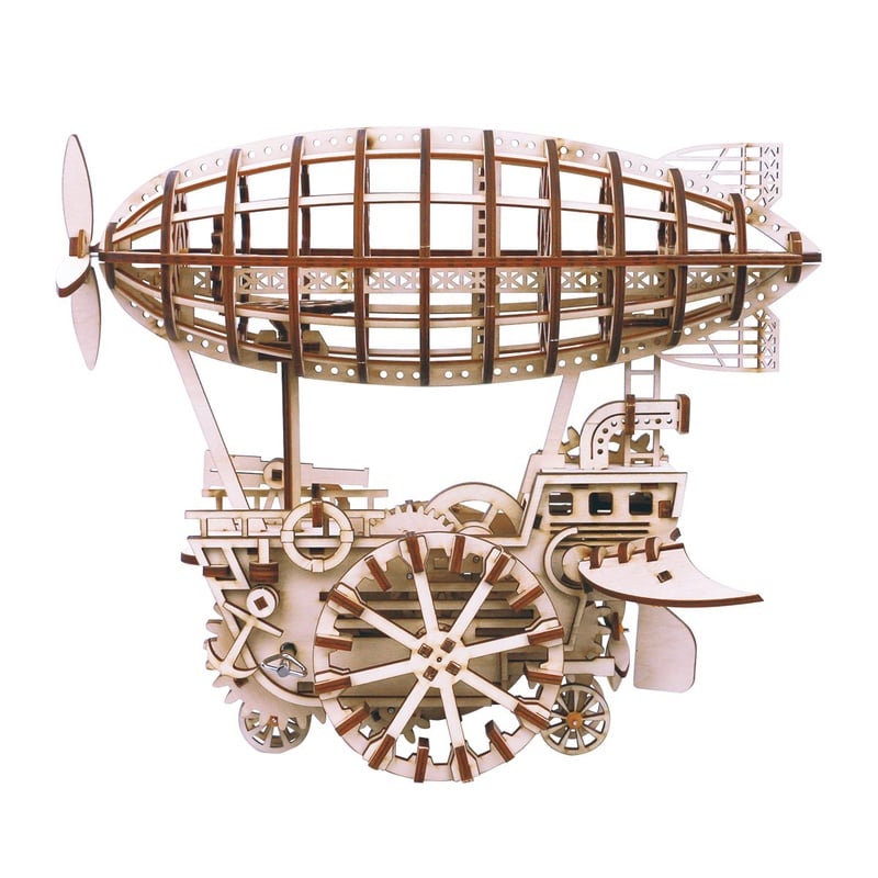 Amazon.com: ROBOTIME 3D Puzzle Brain Teaser Games Wooden Laser-Cut Air Vehicle Kits Engineering Toys STEM Learning Kits Mechanical Gears Set Best Birthday Gifts for Adults to Build: Toys & Games