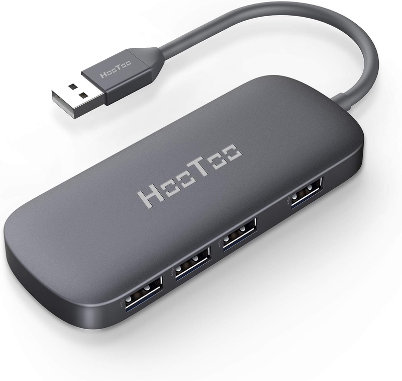 Amazon.com: USB Hub, HooToo Ultra Slim 4-Port USB 3.0 Data Hub (5Gbps Transfer Speed, Anodized Alloy, Compact, Lightweight, for Mac and Windows OS) (Grey): Computers & Accessories