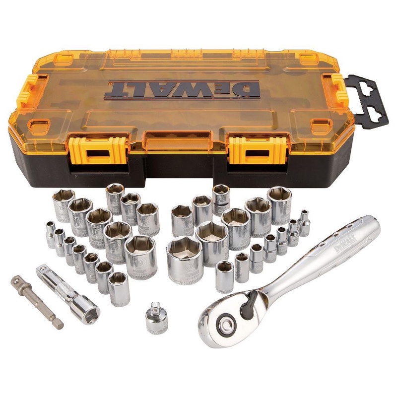 Amazon.com: DEWALT Socket Set, 3/8-Inch Drive, SAE/Metric, 34-Piece (DWMT73804): Home Improvement