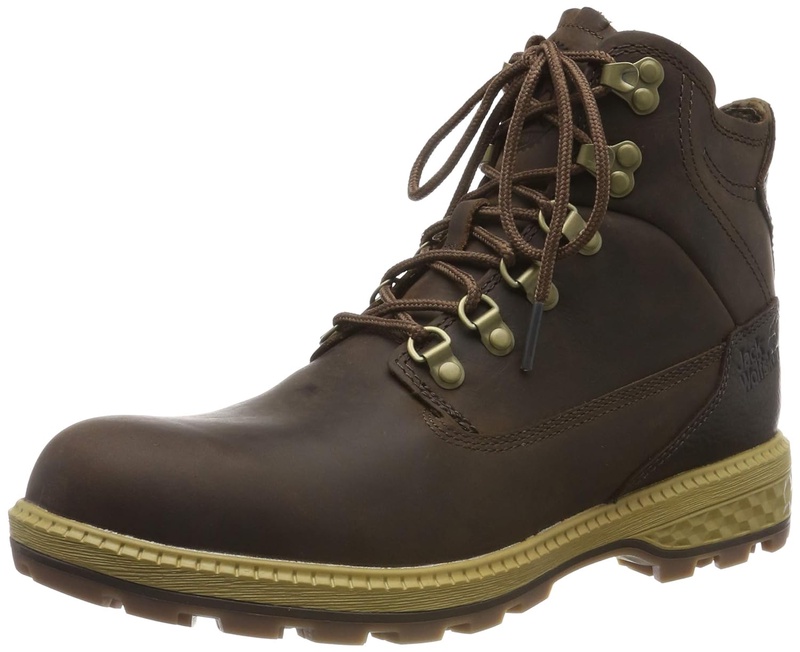 Amazon.com | Jack Wolfskin Jack MID Men's Oiled Leather Boot Combat, Dark Wood/Mocca, US 10 D US | Motorcycle & Combat