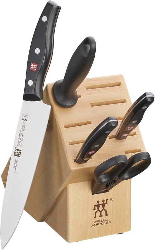 Amazon.com: ZWILLING J.A. Henckels 30750-300 TWIN Signature Knife Block Set, 6-pc, Black/Stainless Steel: Kitchen & Dining