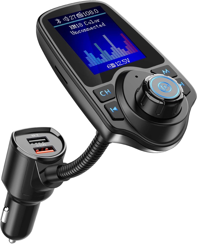 Amazon.com: Nulaxy Bluetooth FM Transmitter for Car, 1.8