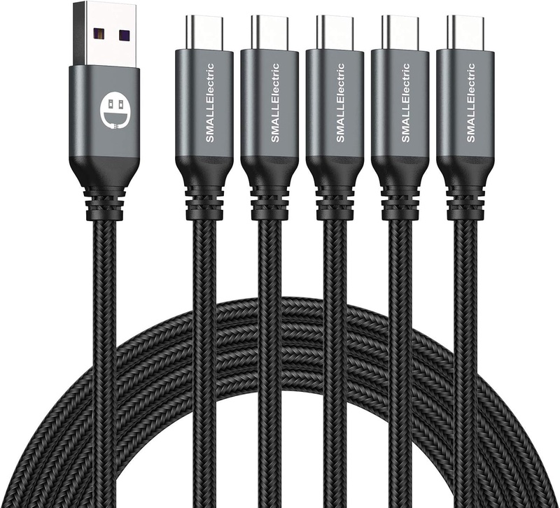 Amazon.com: USB Type-C Cable 5pack 6ft Fast Charging 3A Rapid Charger Quick Cord, Type C to A Cable 6 Foot Compatible Galaxy S10 S9 S8 Plus, Braided Fast Charging Cable for Note 10 9 8, LG V50 V40 G8 G7(Grey)